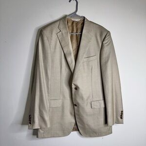SAMUELSOHN Men’s Gable Tan Beige Wool/ Silk Blazer